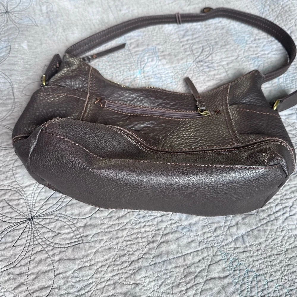 The Sak brown pebbled leather shoulder bag - Picture 7 of 10